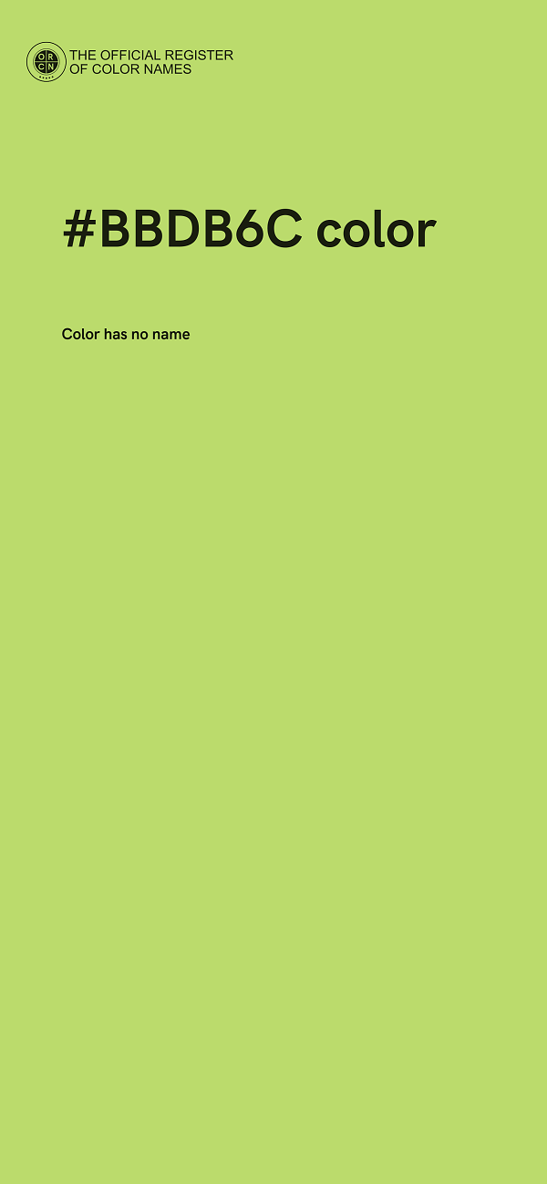 #BBDB6C color image