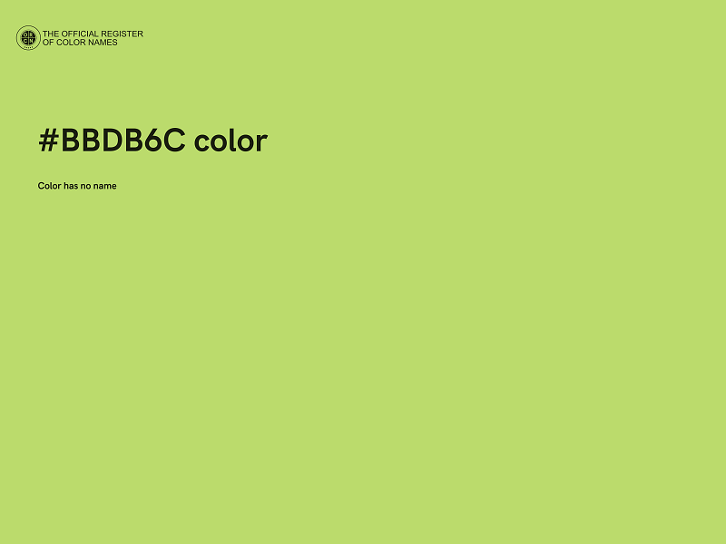 #BBDB6C color image