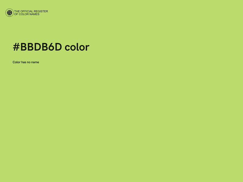 #BBDB6D color image