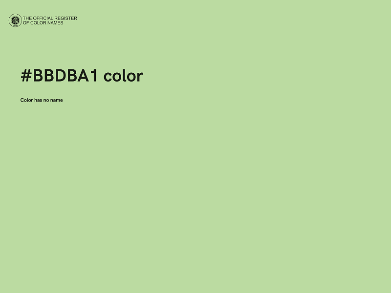 #BBDBA1 color image