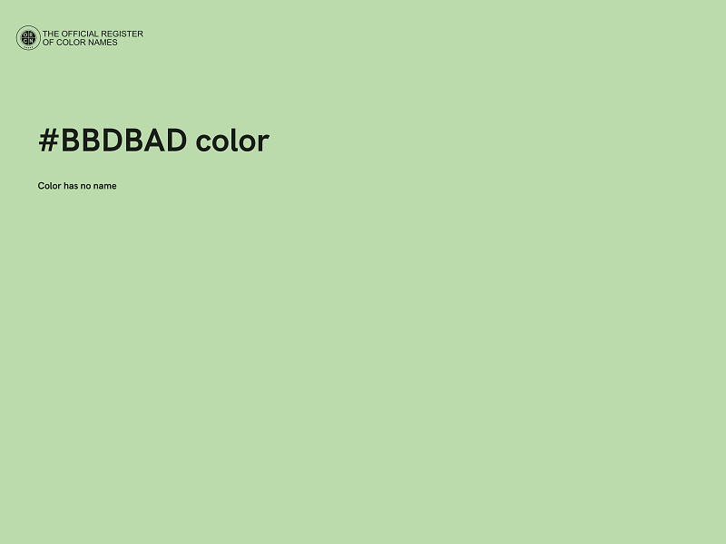 #BBDBAD color image