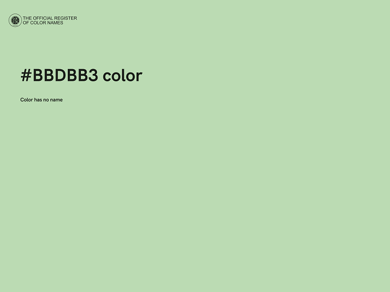 #BBDBB3 color image