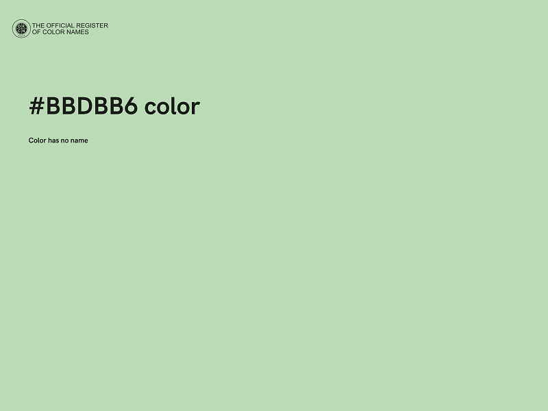 #BBDBB6 color image