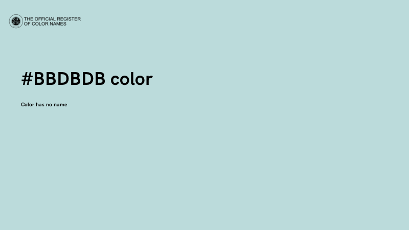 #BBDBDB color image