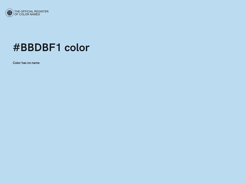 #BBDBF1 color image