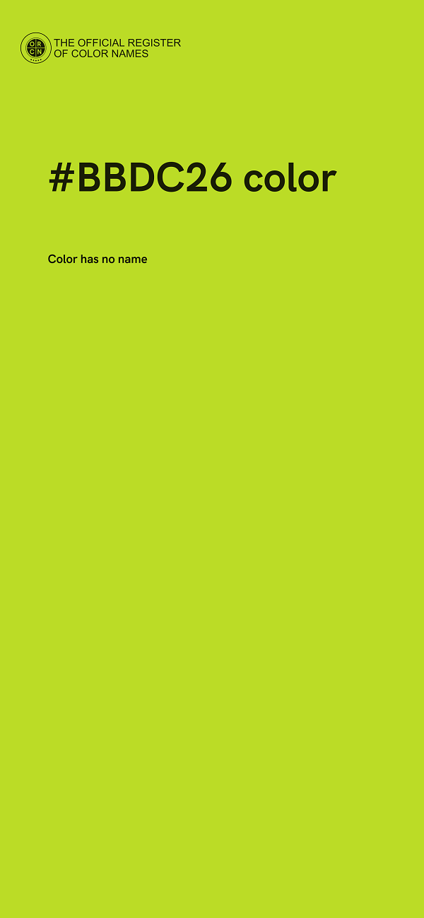 #BBDC26 color image