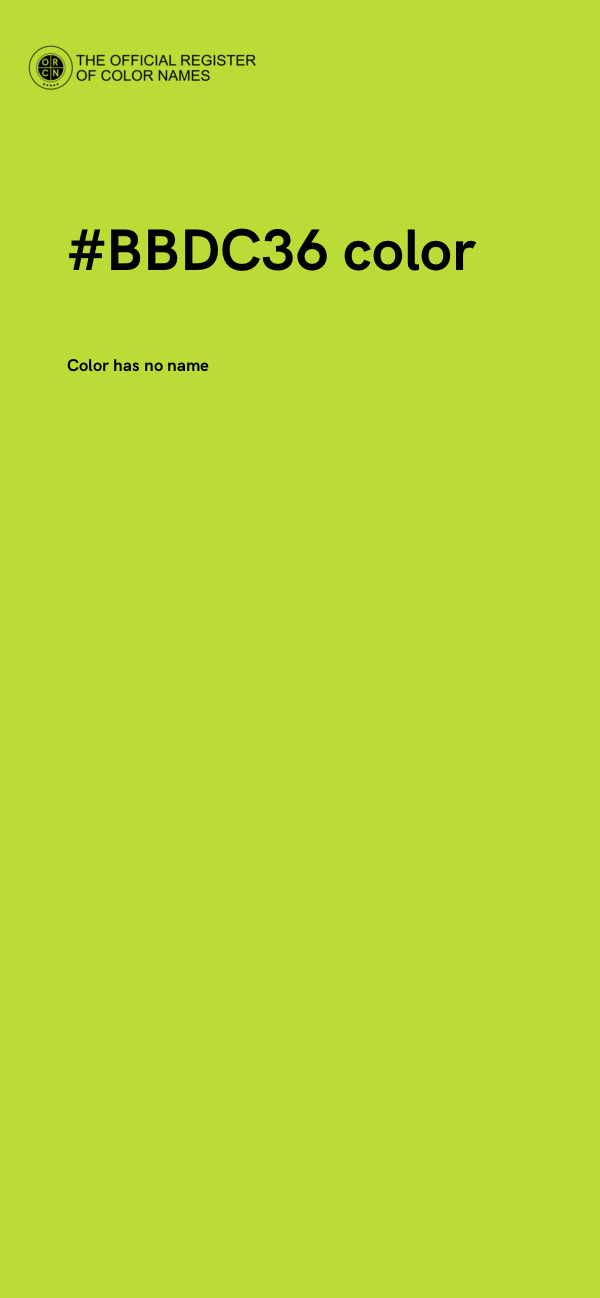 #BBDC36 color image