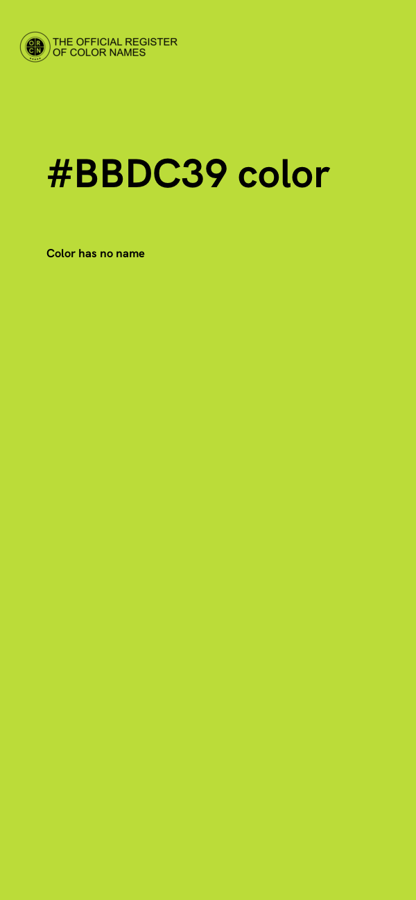 #BBDC39 color image
