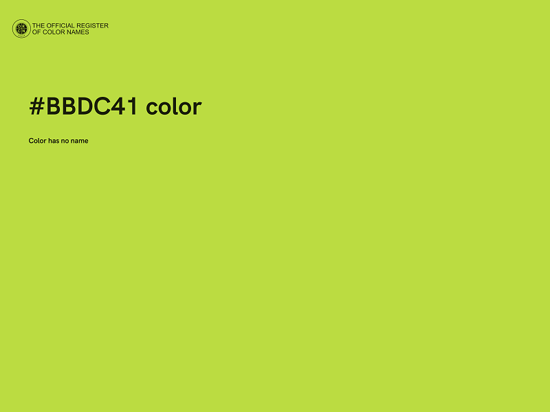 #BBDC41 color image