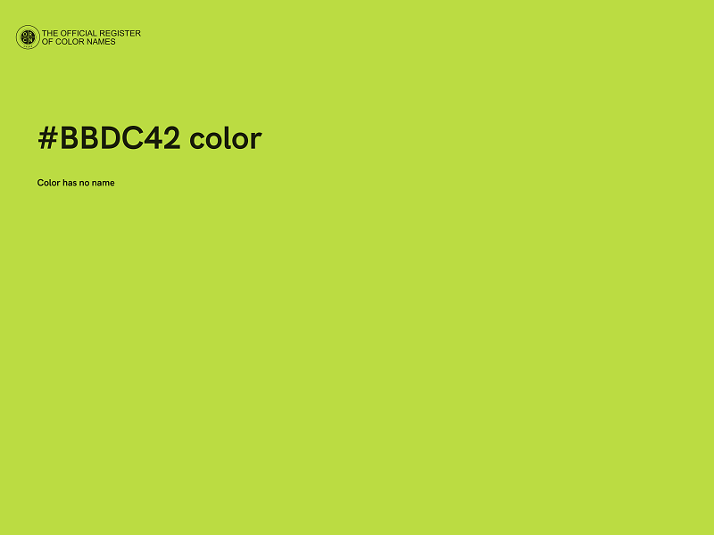 #BBDC42 color image