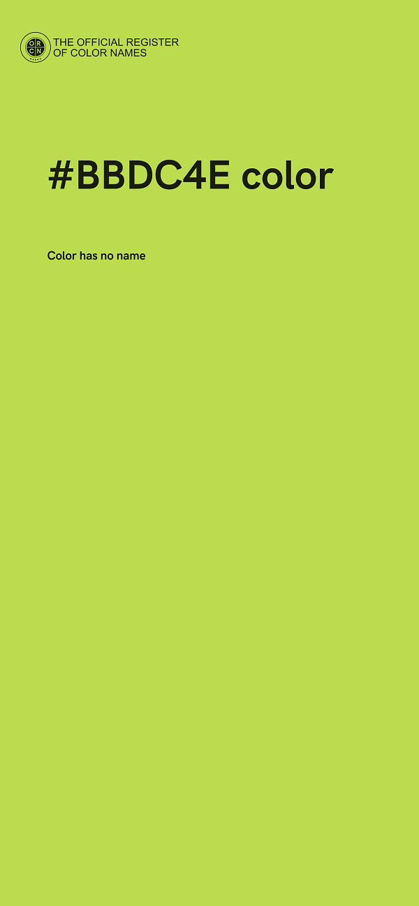 #BBDC4E color image