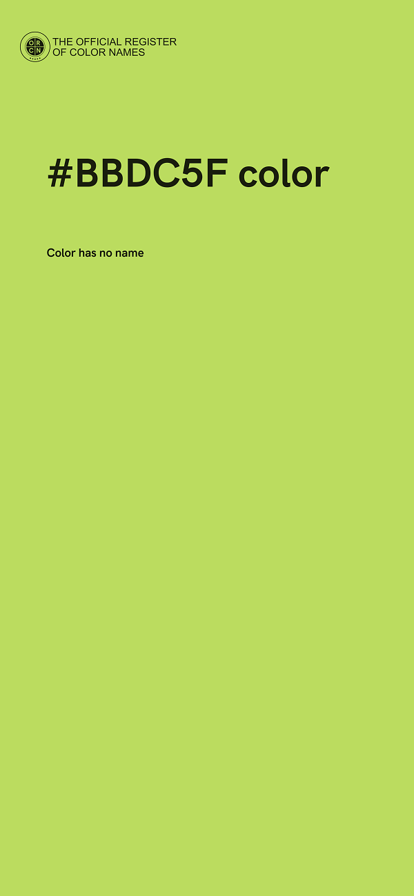 #BBDC5F color image