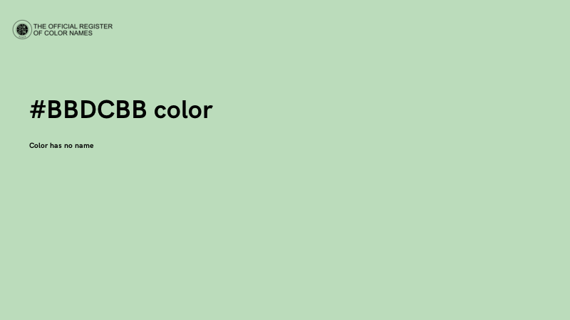 #BBDCBB color image