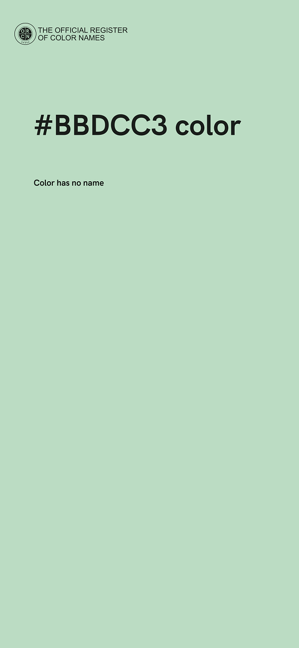 #BBDCC3 color image