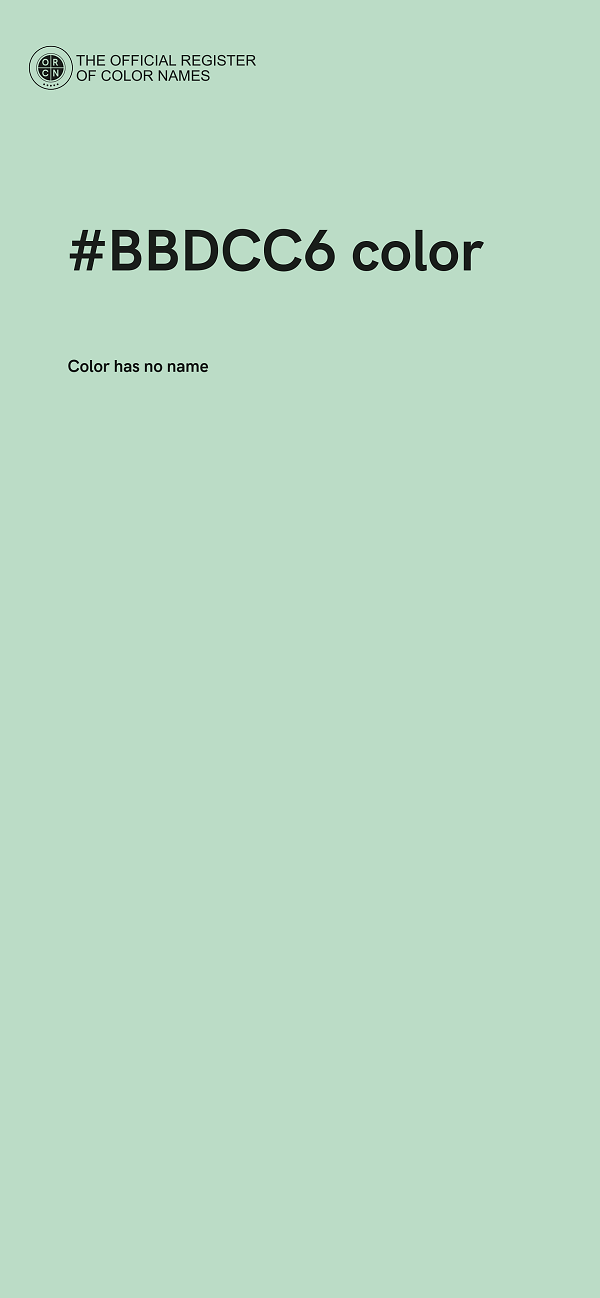 #BBDCC6 color image