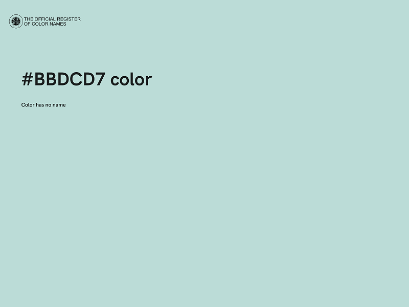 #BBDCD7 color image