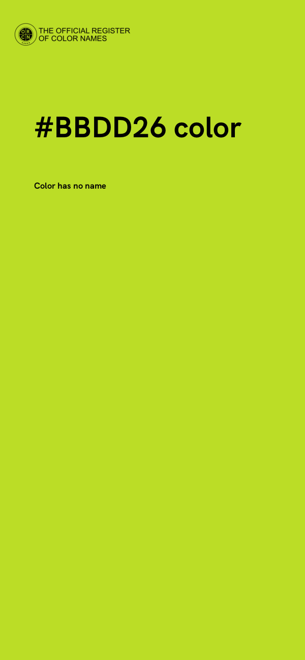#BBDD26 color image