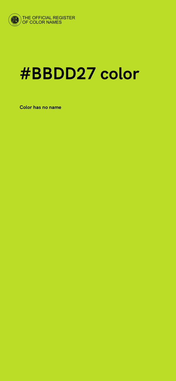 #BBDD27 color image
