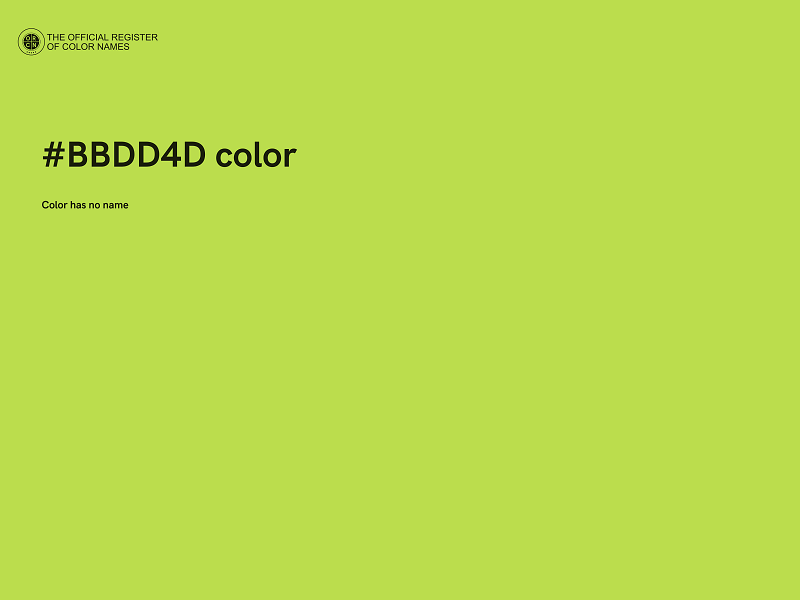 #BBDD4D color image