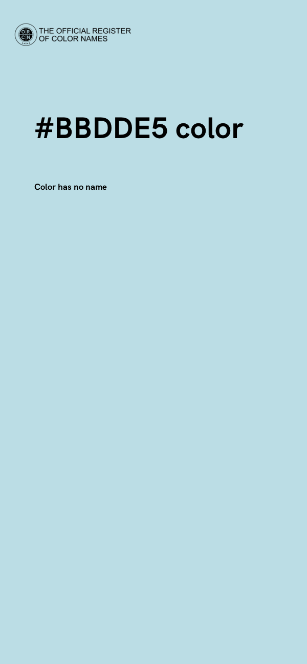 #BBDDE5 color image