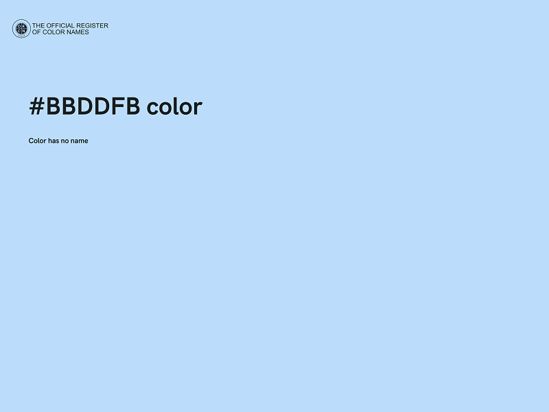 #BBDDFB color image