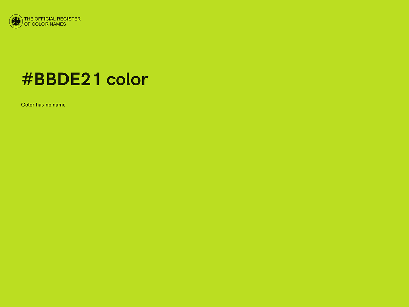 #BBDE21 color image