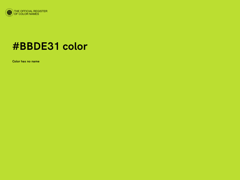 #BBDE31 color image