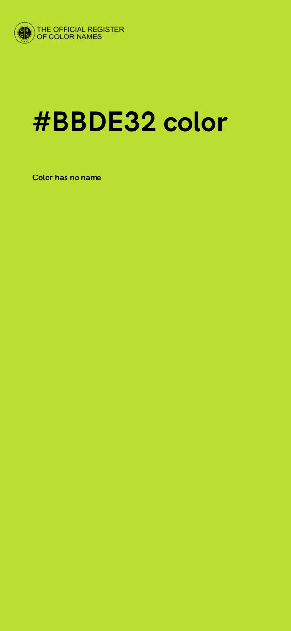 #BBDE32 color image