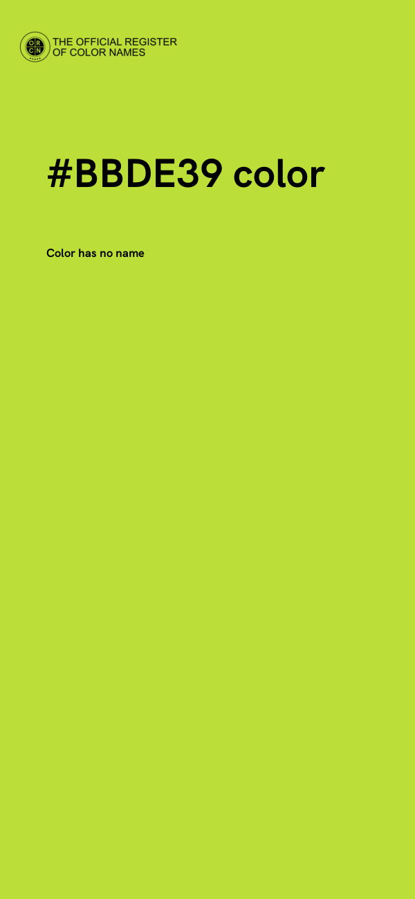 #BBDE39 color image