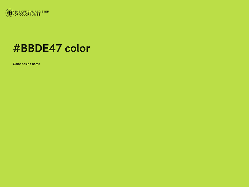 #BBDE47 color image