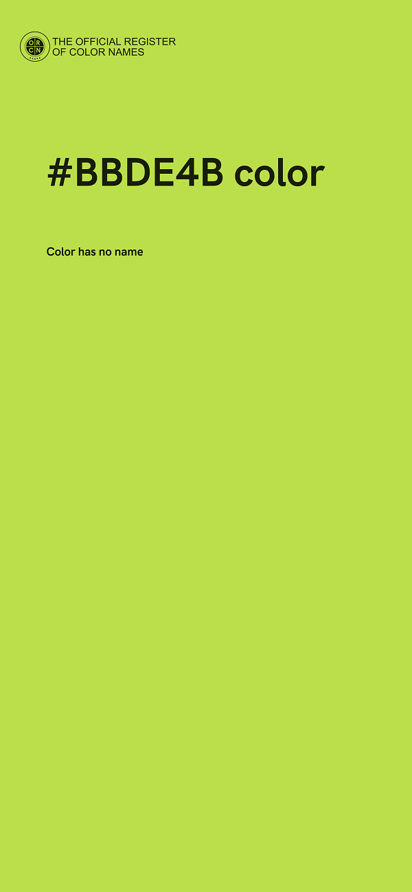 #BBDE4B color image
