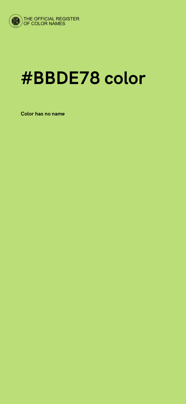 #BBDE78 color image