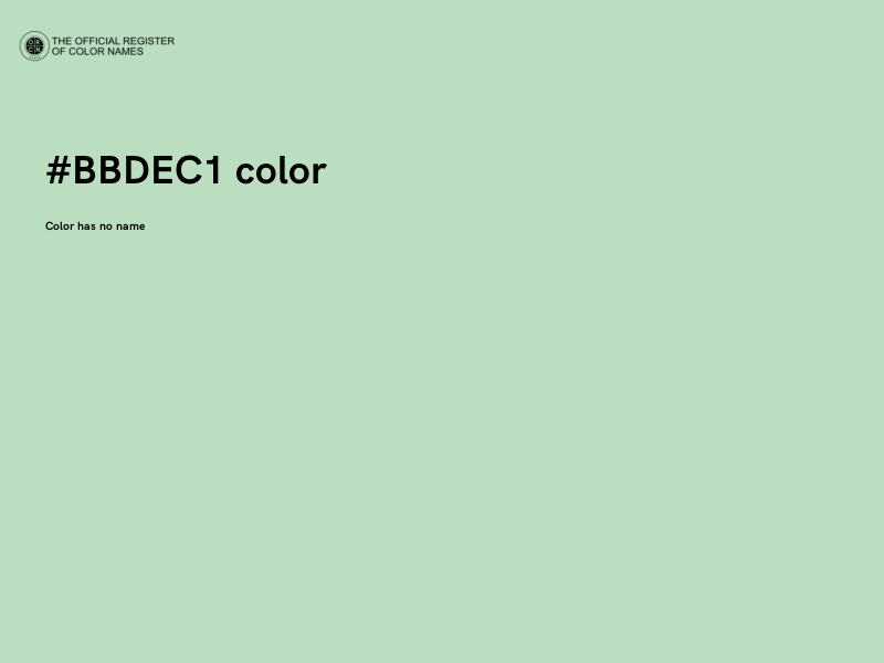 #BBDEC1 color image