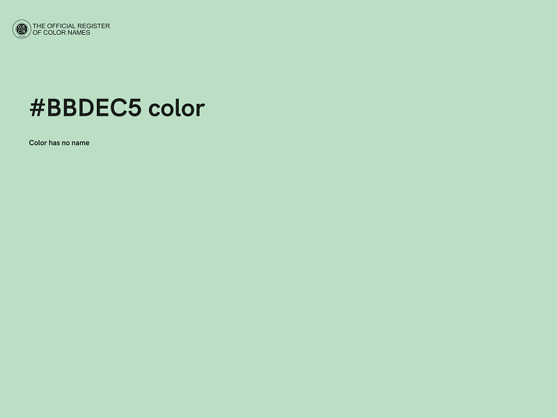 #BBDEC5 color image