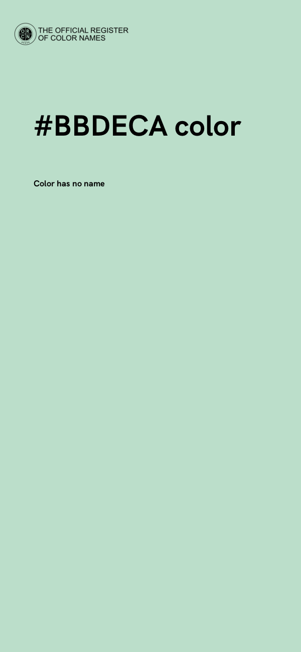 #BBDECA color image
