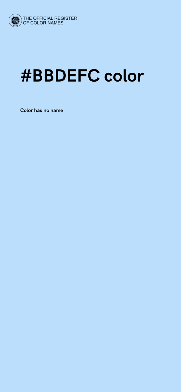 #BBDEFC color image