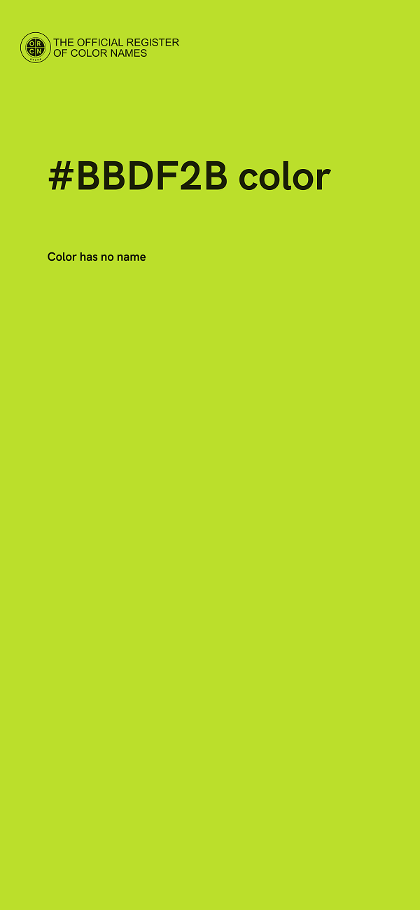#BBDF2B color image