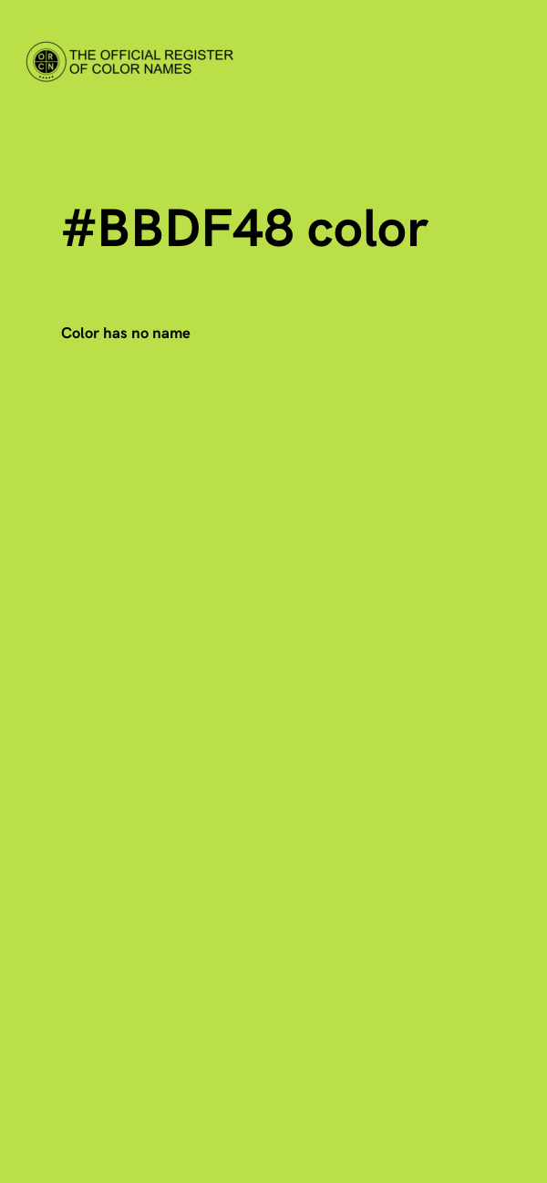 #BBDF48 color image