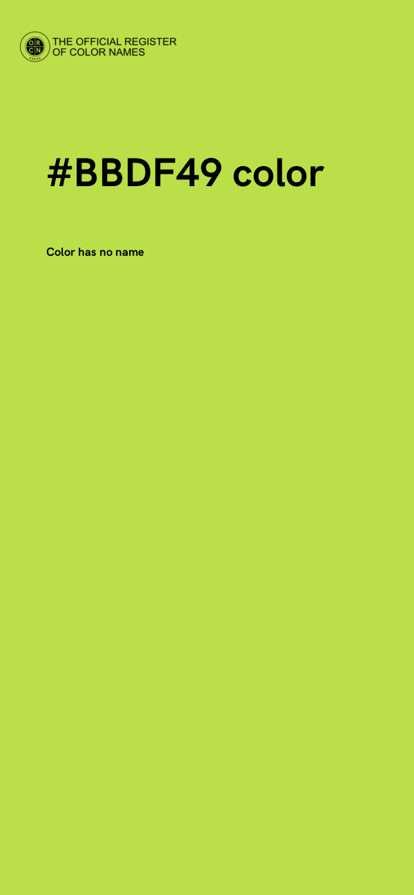 #BBDF49 color image