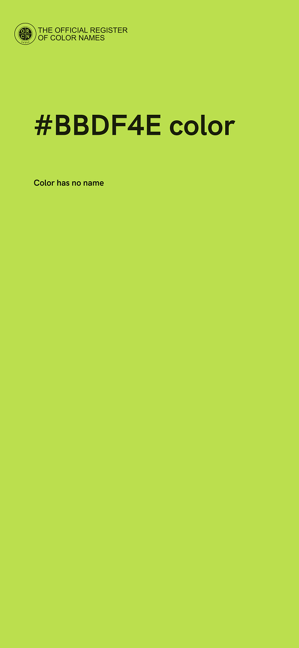 #BBDF4E color image