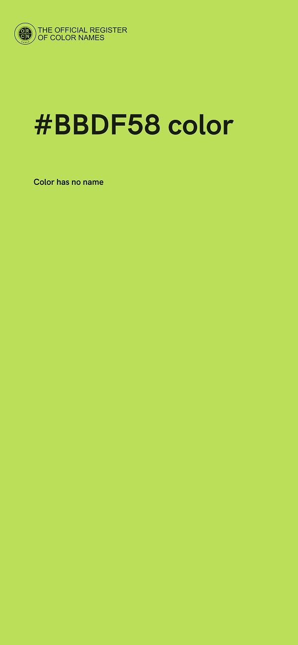 #BBDF58 color image
