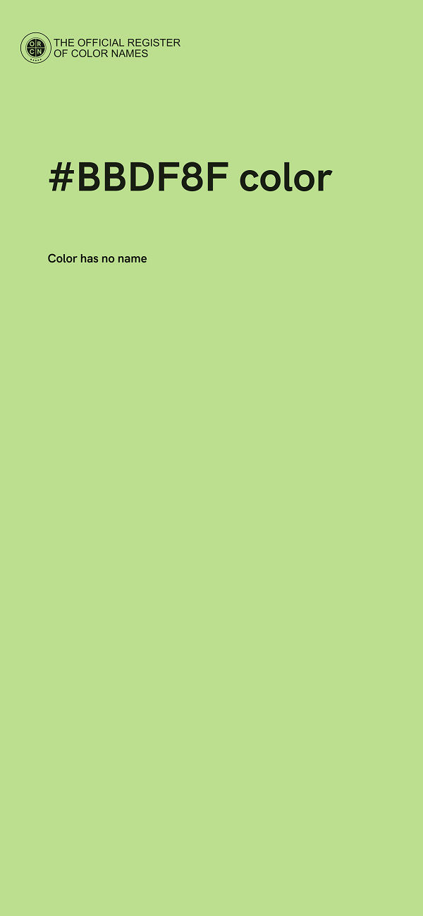 #BBDF8F color image