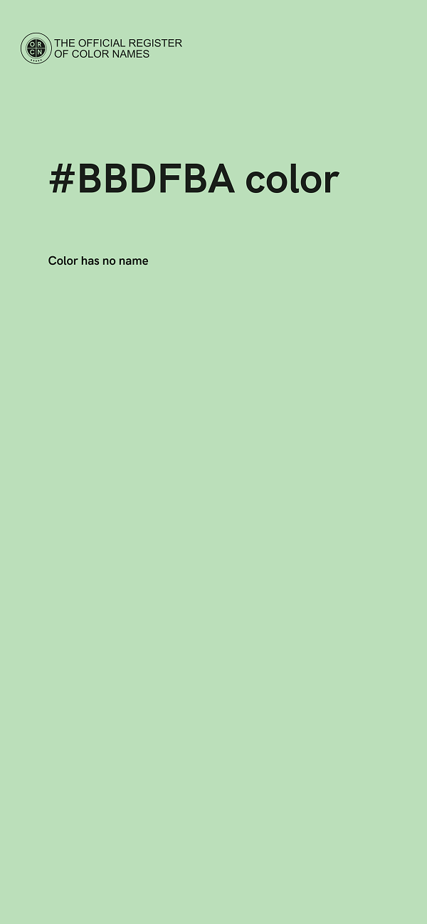 #BBDFBA color image