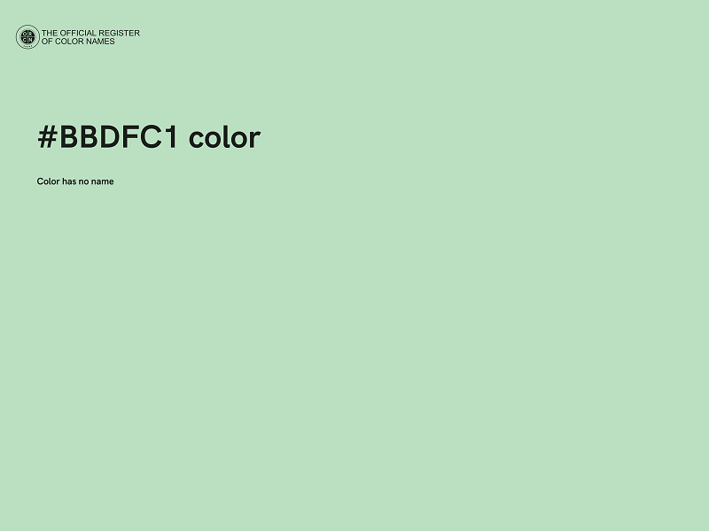#BBDFC1 color image
