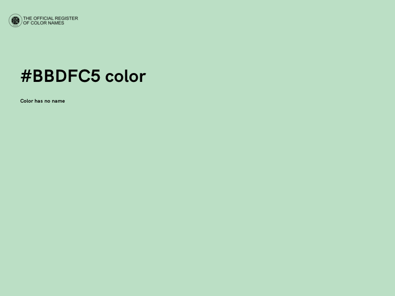 #BBDFC5 color image