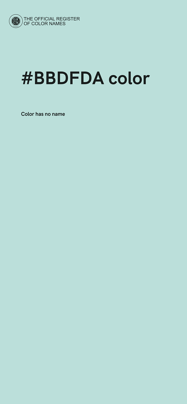 #BBDFDA color image