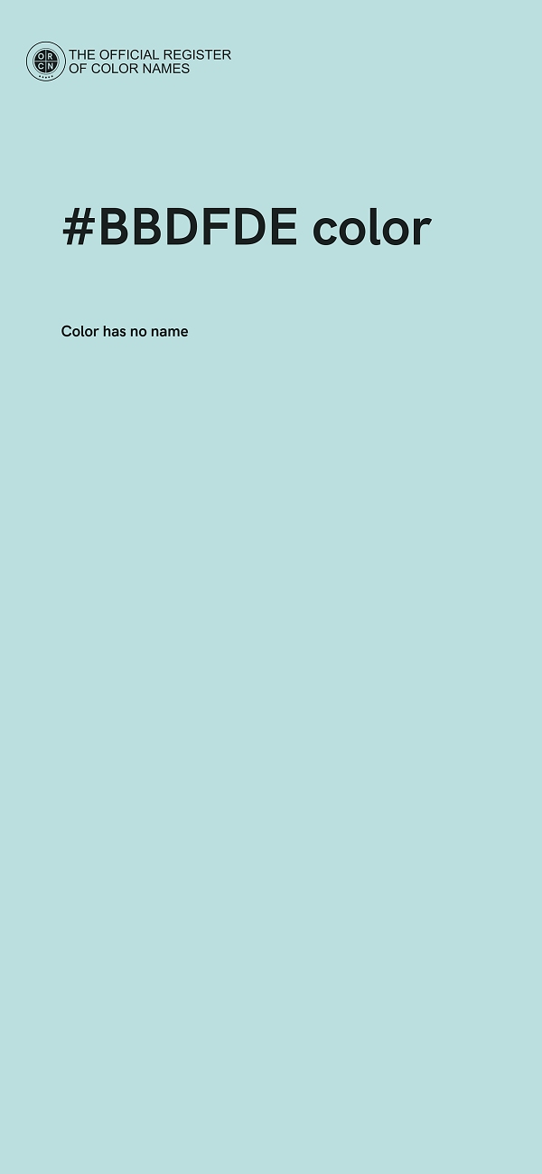 #BBDFDE color image