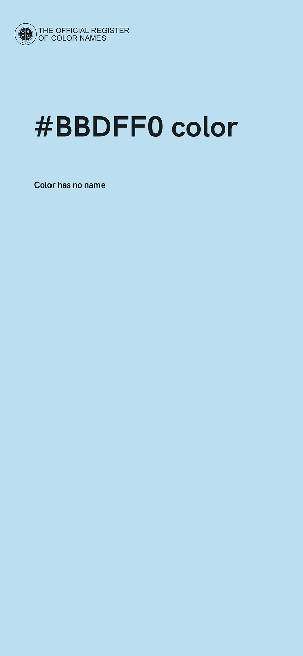 #BBDFF0 color image