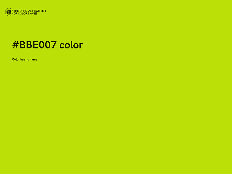 #BBE007 color image