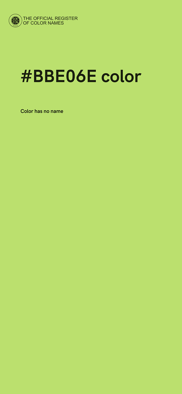 #BBE06E color image